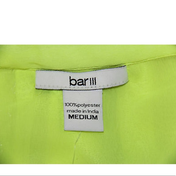 Neon Yellow Sheer Blouse - Picture 7 of 8